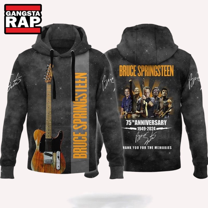 Bruce Springsteen 75th Anniversary Thank You For The Memories Signature Hoodie Bruce Springsteen 75th Anniversary Thank You For The Memories Signature Hoodie IFDDHD0061 Idea Fanatic