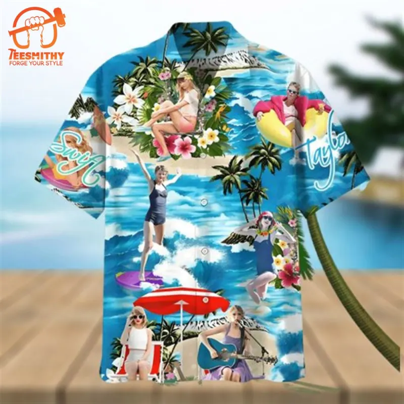 CWtiWBDI Taylor Swift On The Beach Hawaiian Shirt Taylor Swift On The Beach Hawaiian Shirt IDF76604 Idea Fanatic