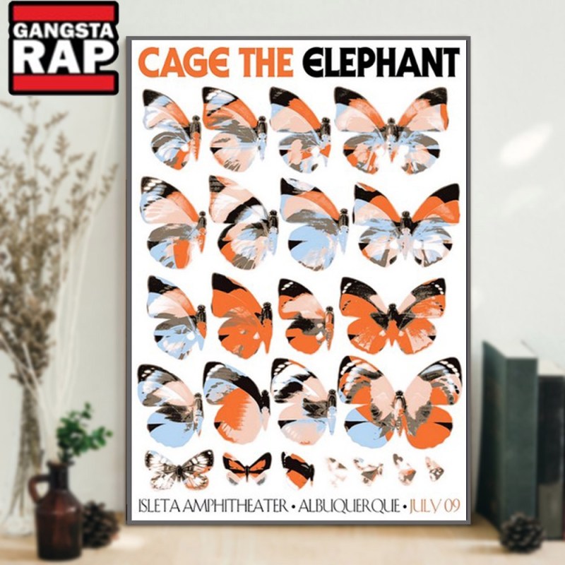 Cage The Elephant Band July 9 2024 Albuquerque at Isleta Amphitheater Poster Canvas Art Cage The Elephant Band July 9 2024 Albuquerque at Isleta Amphitheater Poster Canvas Art IDFCWA0177 Idea Fanatic