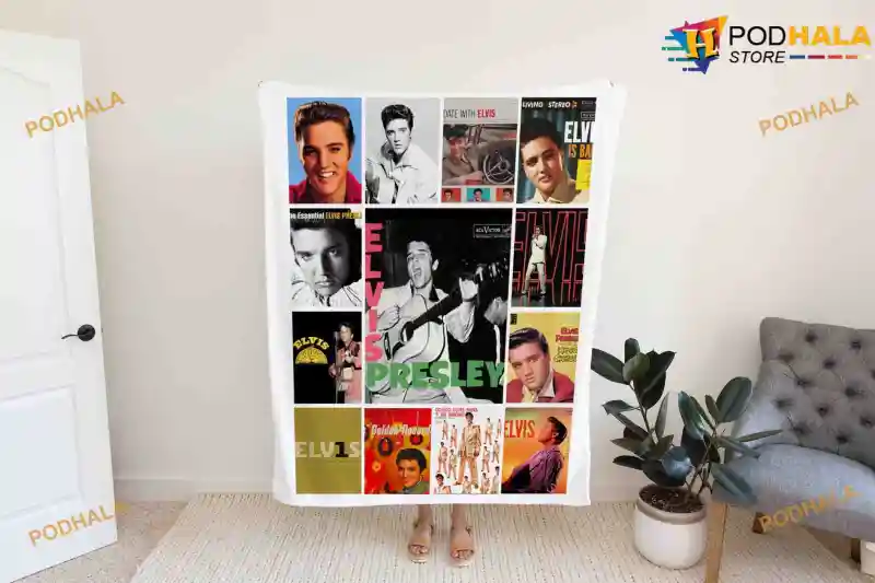 Custom Elvis Presley Rock Legend Star Fleece Blanket Custom Elvis Presley Rock Legend Star Fleece Blanket IDF186007 Idea Fanatic