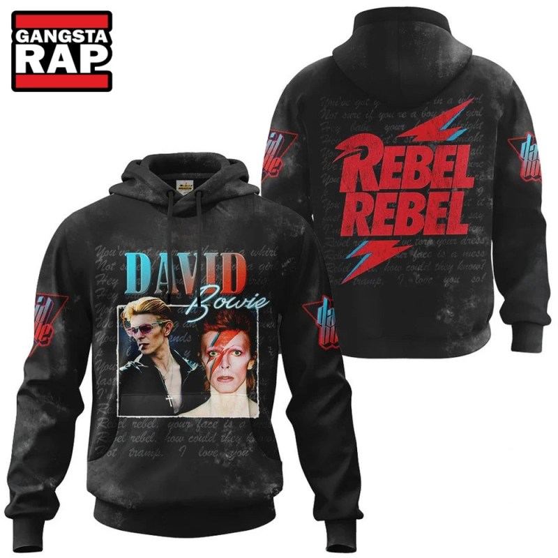 David Bowie Rebel Rebel All Over Print Hoodie David Bowie Rebel Rebel All Over Print Hoodie IFDDHD0029 Idea Fanatic