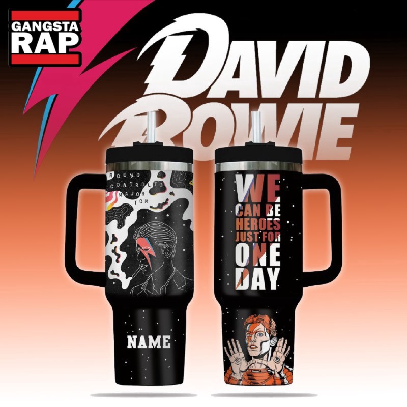 David Bowie We Can Be Heroes Just For One Day Stanley Tumbler 40oz David Bowie We Can Be Heroes Just For One Day Stanley Tumbler 40oz IFDD40OZ0096 Idea Fanatic