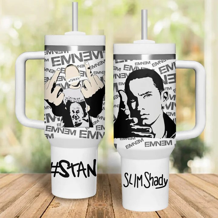 EMM66 Eminem Music Custom 40oz Stainless Steel Tumbler IFDD40OZ0130 Idea Fanatic