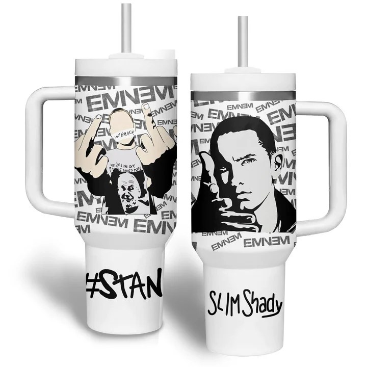 EMM99 Eminem Music Custom 40oz Stainless Steel Tumbler IFDD40OZ0130 Idea Fanatic