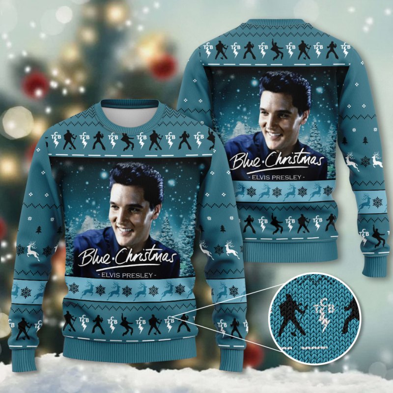 EP Ugly Sweater NGHIAVT0951 Elvis Presley Premium Ugly Christmas Sweater IFDDUSW0197 Idea Fanatic