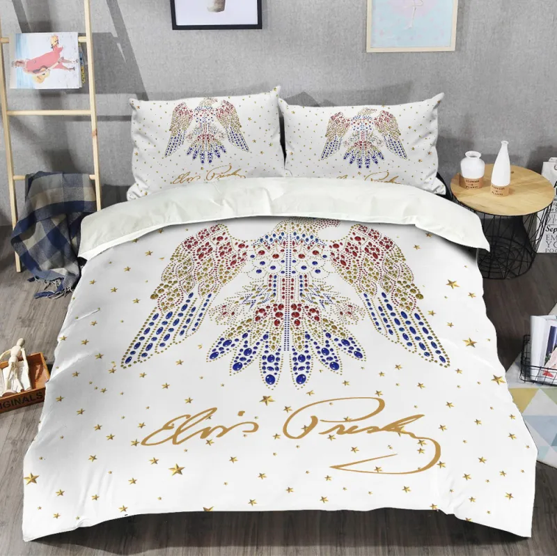 EP020124LNQ5TTT mk2 1 Elvis Presley Eagle Rhinestones Bedding Set EP020124LNQ5TTT Idea Fanatic