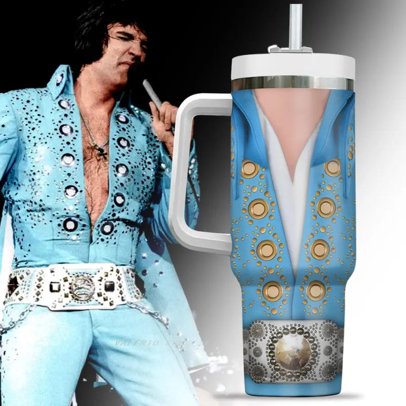 EP020224LNQ6TTT mk7 Elvis Presley Design Vacuum Insulated Stanley Tumbler EP020224LNQ6TTT Idea Fanatic