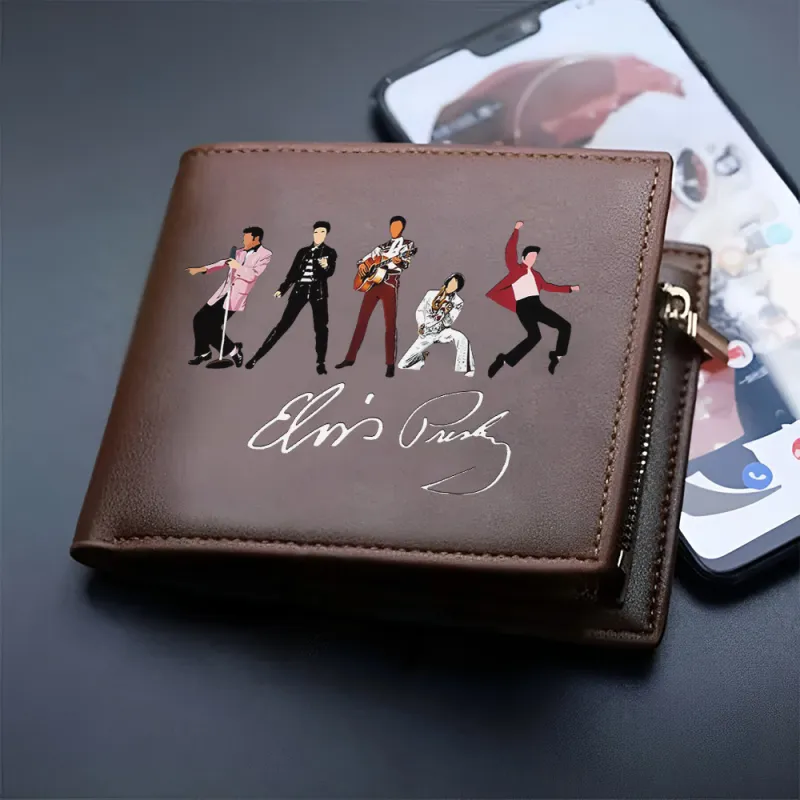 EP040124LNQ3TTT mk1 1 Elvis Presley Leather Wallet IDF869893 Idea Fanatic