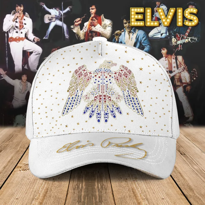 EP040124LNQ8TTT mk Front 2 Elvis Presley Eagle Rhinestones 3D Classic Cap EP040124LNQ8TTT Idea Fanatic