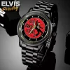 EP100124LNQ2TTT mk2 1 Elvis Presley Black Stainless Steel Hand Watch IDF871307 Idea Fanatic