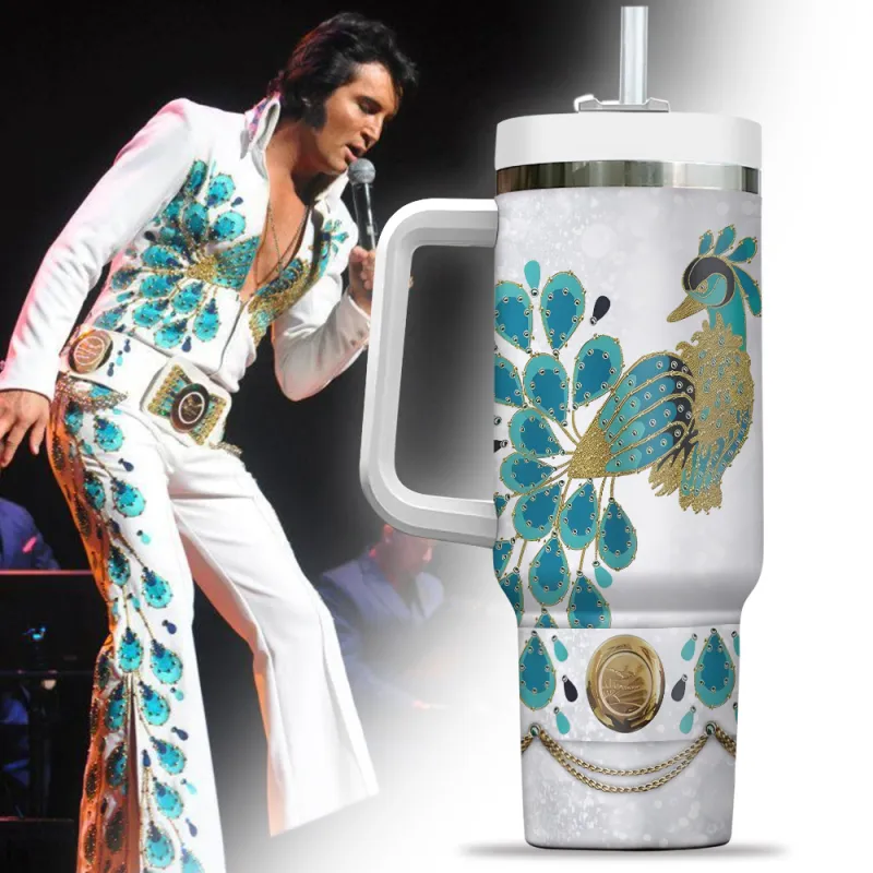 EP150324LNQ8TTT mk7 Elvis Presley Peacock Costume Design Vacuum Insulated Stanley Tumbler EP150324LNQ8TTT Idea Fanatic