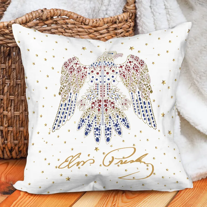 EP160124LNQ5TTT mk2 1 Elvis Presley Eagle Rhinestones All-Over Print Square Pillow EP160124LNQ5TTT Idea Fanatic