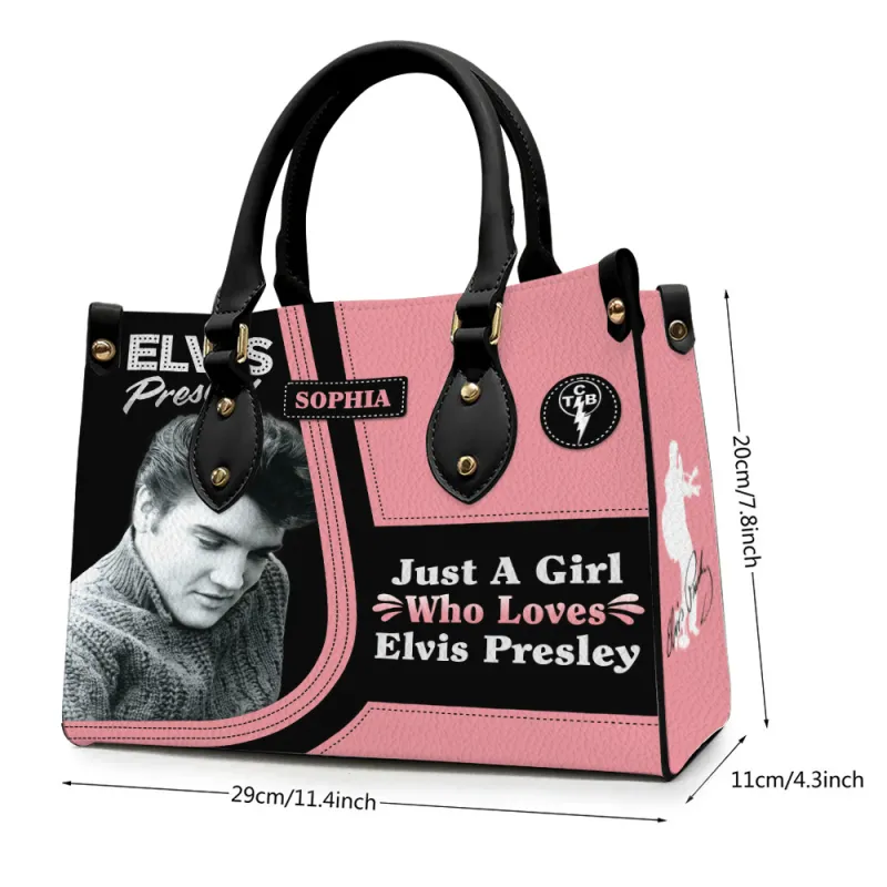 EP190324LNQ16TTT mk7 black Elvis Presley Leather HandBag IDF887794 Idea Fanatic