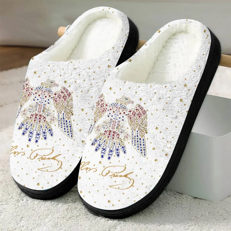 EP220124LNQ4TTT mk6 1 Elvis Presley Eagle Rhinestones Cozy Unisex Winter Slippers EP220124LNQ4TTT Idea Fanatic