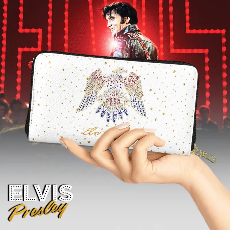 EP220124LNQ5TTT mk1 1 Elvis Presley Eagle Rhinestones Zip Around Wallet IDF872652 Idea Fanatic