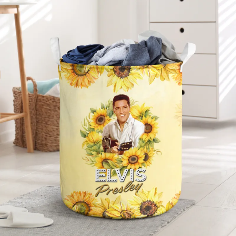 EP230124DHN4DKD mk1 1 Elvis Presley Sunflower Laundry Basket EP230124DHN4DKD Idea Fanatic