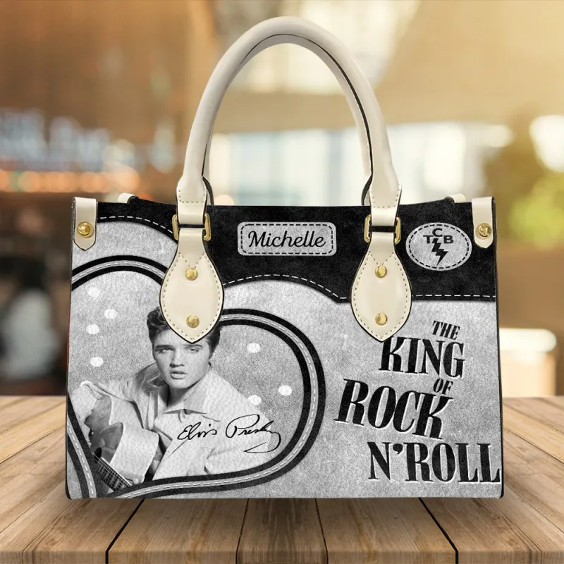 EP250124LNQ2TTT mk2 white Elvis Presley Personalized Leather Handbag IDF873285 Idea Fanatic