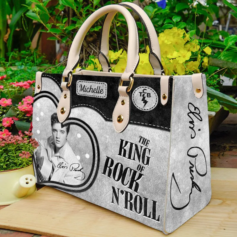 EP250124LNQ2TTT mk6 white Elvis Presley Personalized Leather Handbag IDF873285 Idea Fanatic