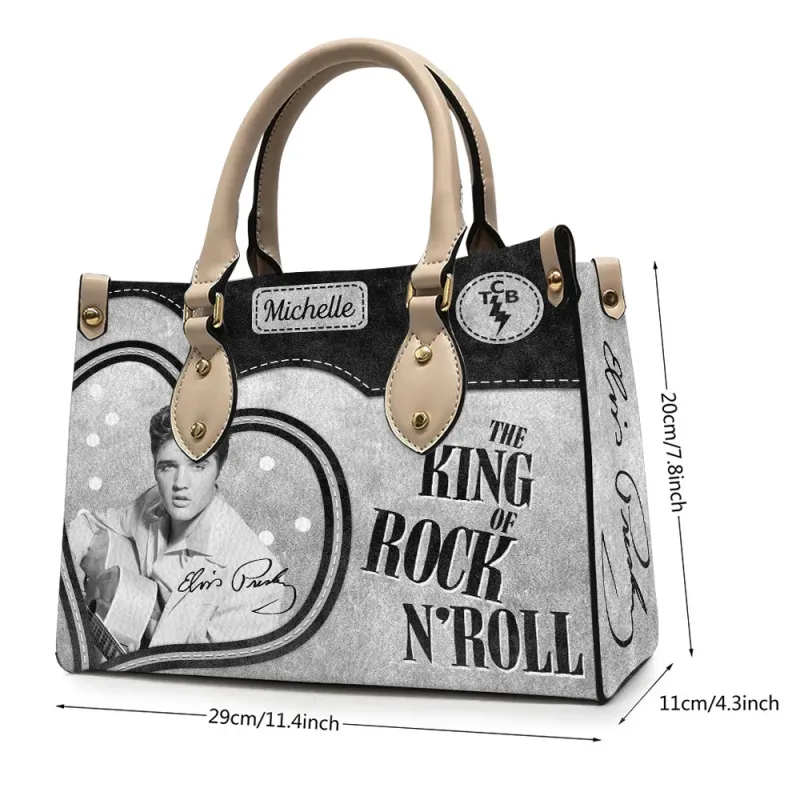 EP250124LNQ2TTT mk8 white Elvis Presley Personalized Leather Handbag IDF873285 Idea Fanatic