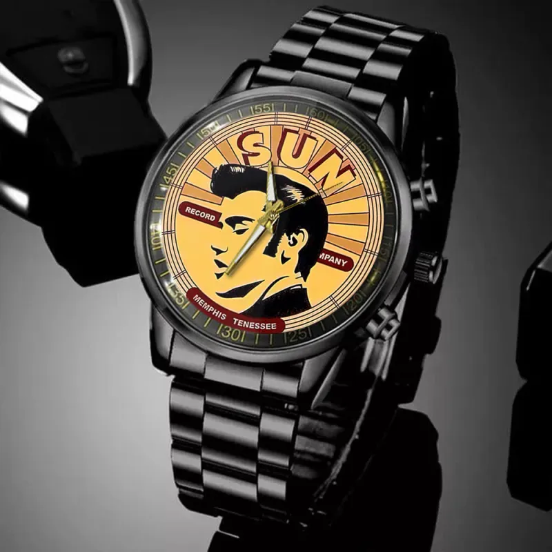 EPR010424L35VKH mk2 Elvis Presley Sun Rockabilly Black Stainless Steel Hand Watch IDF894760 Idea Fanatic