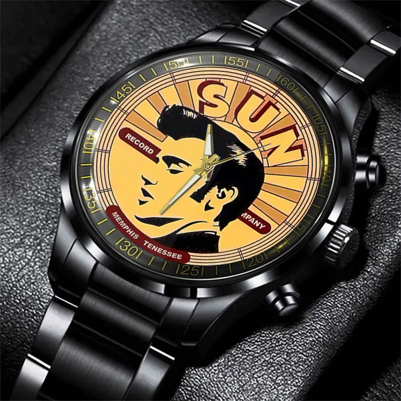 EPR010424L35VKH mk3 Elvis Presley Sun Rockabilly Black Stainless Steel Hand Watch IDF894760 Idea Fanatic