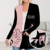 EPR020424L95 mk Elvis Presley New Women's Patch Pocket Cardigan IDF895775 Idea Fanatic