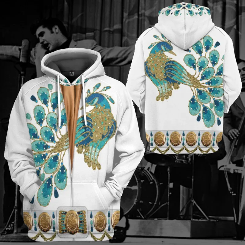 EPR030424L78 mk Elvis Presley Peacock Jumpsuit Costume 3D Apparels EPR030424L78 Idea Fanatic