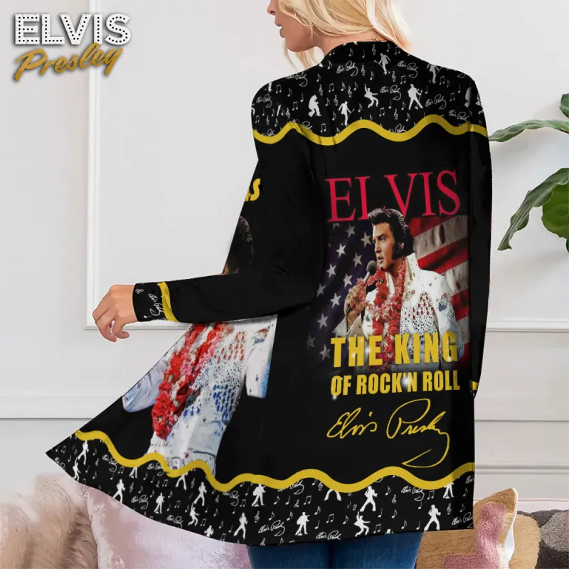 EPR100524DVM17TTT mk2 1 Elvis Presley New Women's Patch Pocket Cardigan IDF946289 Idea Fanatic