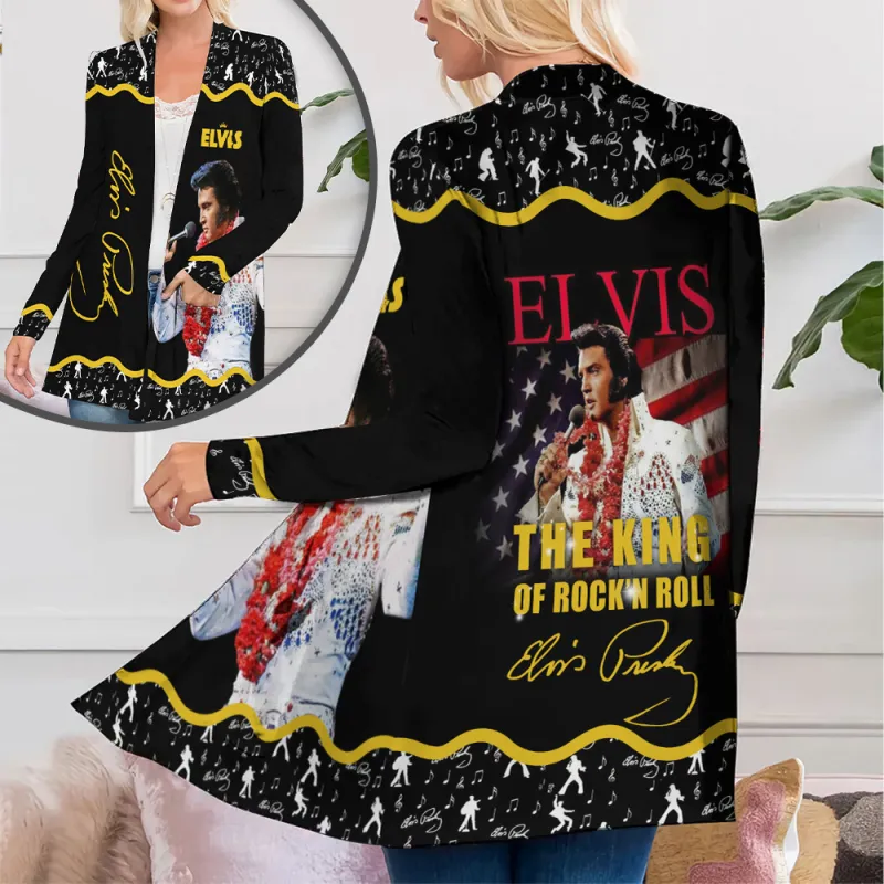 EPR100524DVM17TTT mk3 Elvis Presley New Women's Patch Pocket Cardigan IDF946289 Idea Fanatic