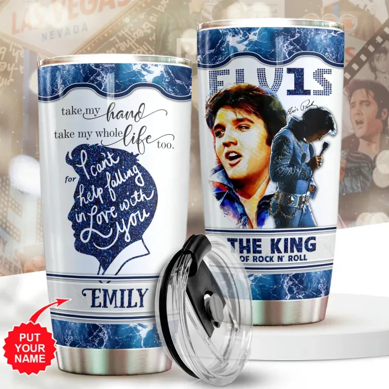 EPR110424DVM36 mk Personalized Elvis Presley Tumbler Cup EPR110424DVM36 Idea Fanatic