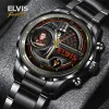 EPR110424DVM45 mk 1 Elvis Presley Black Stainless Steel Hand Watch IDF900684 Idea Fanatic