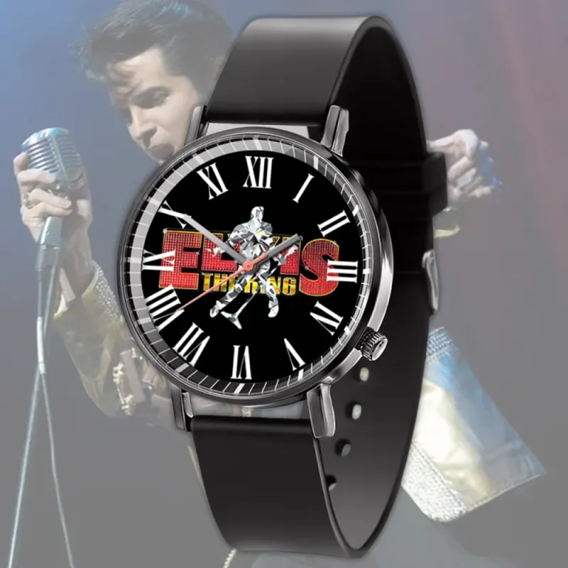 EPR150323L11 Elvis Presley Black Leather Watch IDF884215 Idea Fanatic