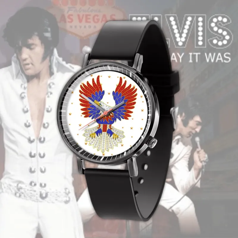 EPR150323L15 Elvis Presley Black Leather Watch IDF884202 Idea Fanatic