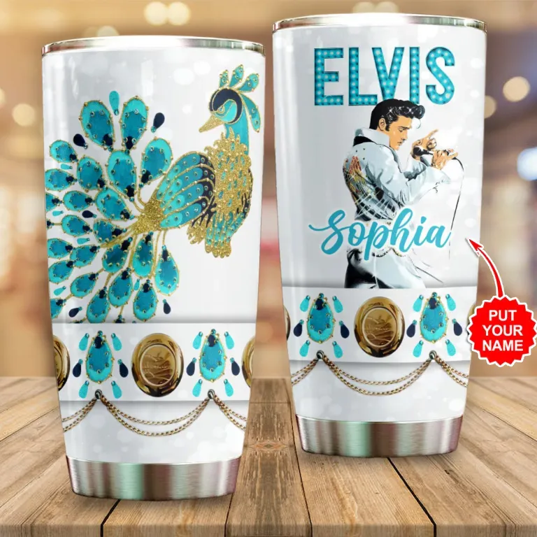 EPR190324L40 mk Personalized Elvis Presley Tumbler Cup EPR190324L40 Idea Fanatic