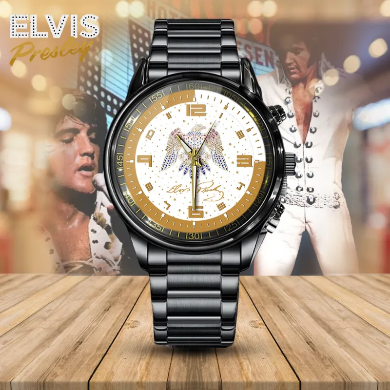 EPR240424L5TTT mk4 Elvis Presley Black Stainless Steel Hand Watch IDF905157 Idea Fanatic