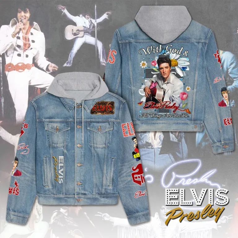 ERP080424DVM51 mk Elvis Presley Denim Hood Jacket ERP080424DVM51 Idea Fanatic