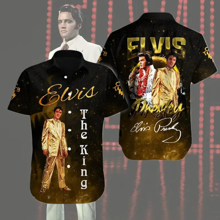 ERP080424DVM64 mk Elvis Presley Short Sleeve Dress Shirt ERP080424DVM64 Idea Fanatic