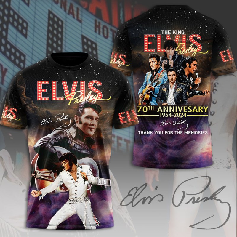 Elvis Presley 3D Apparel MAITM7853 Elvis Presley Combo 3D Apparels IFDDCLEC0505 Idea Fanatic