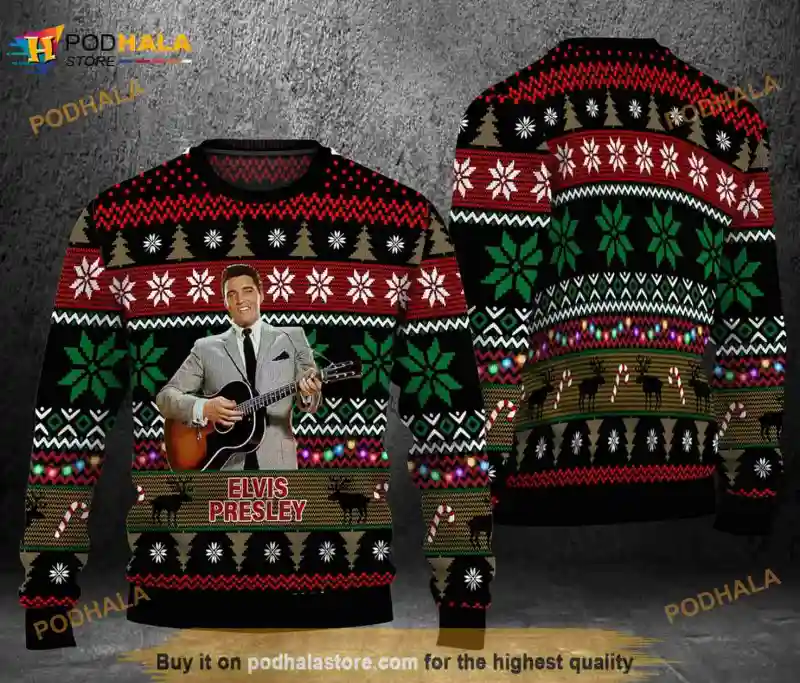 Elvis Presley Christmas Without You 2023 Ugly Sweater Elvis Presley Christmas Without You Ugly Sweater IDF128336 Idea Fanatic