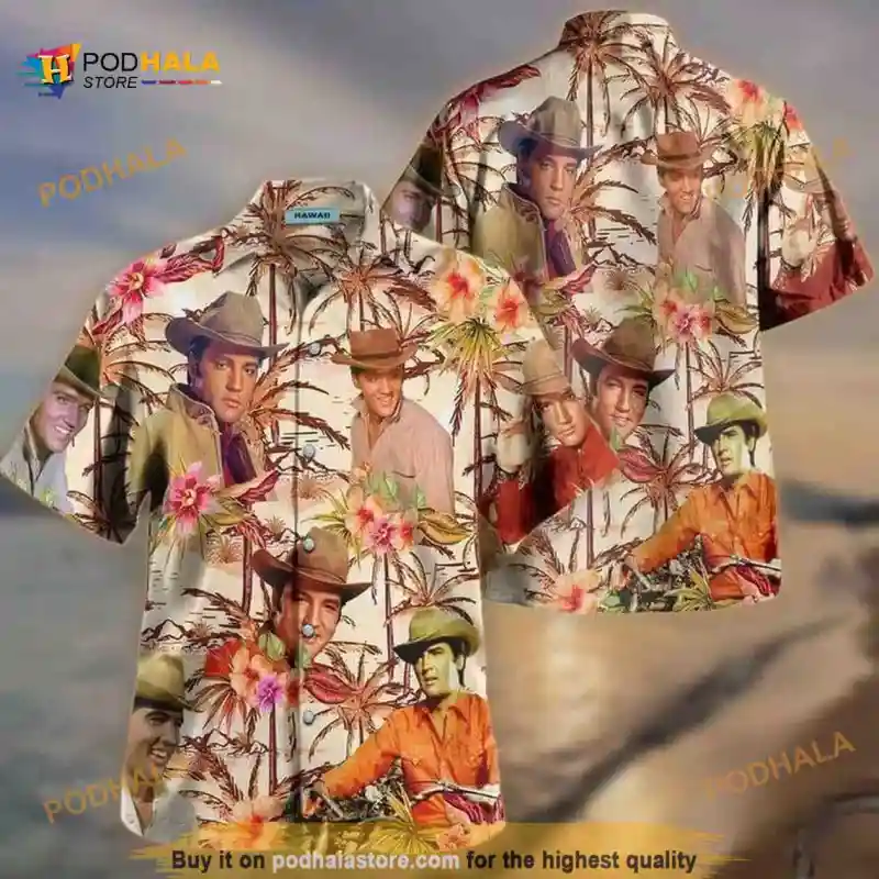 Elvis Presley Cowboy Funny Hawaiian Shirt Gift For Rock And Roll Lovers Elvis Presley Cowboy Funny Hawaiian Shirt IDF154399 Idea Fanatic