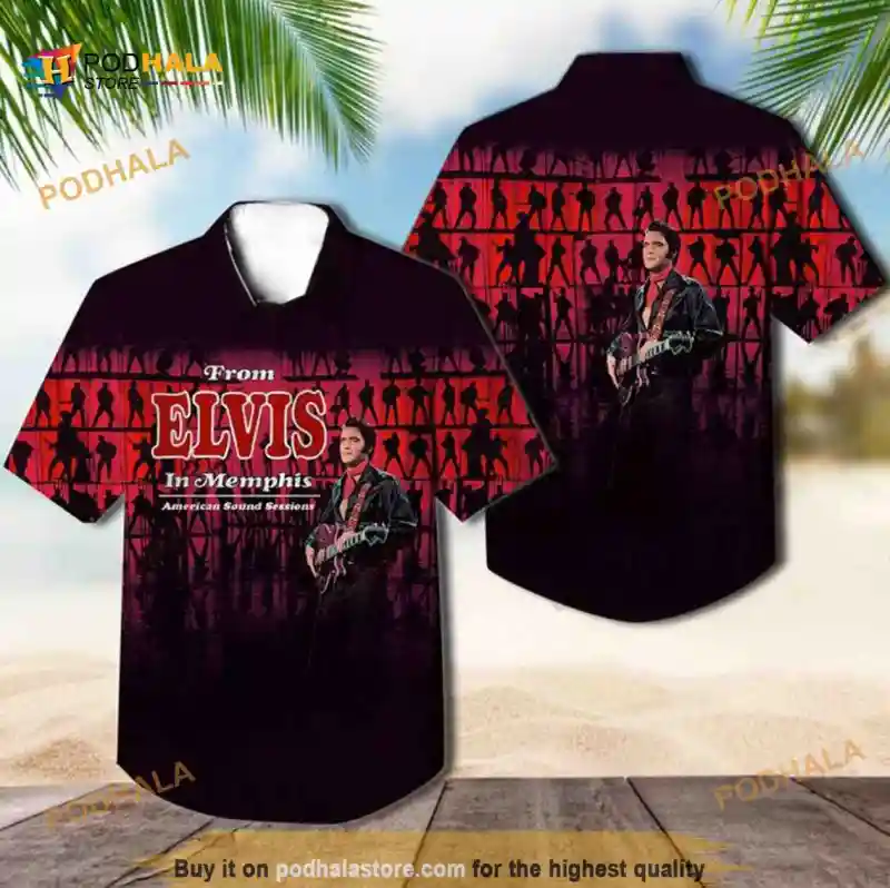 Elvis Presley Funny Hawaiian Shirt From Elvis In Memphis Rock Music Gift Elvis Presley Funny Hawaiian Shirt In Memphis Rock Music IDF154424 Idea Fanatic