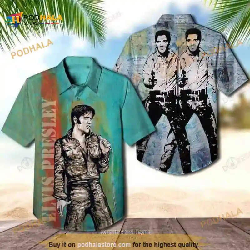 Elvis Presley Funny Hawaiian Shirt Modern Art Cool Gift For Music Lovers Elvis Presley Funny Hawaiian Shirt IDF154442 Idea Fanatic