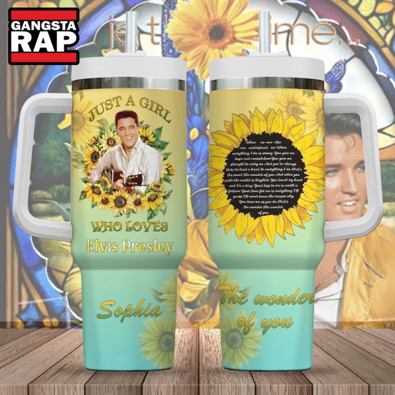 Elvis Presley Just A Girl Stanley Tumbler 40oz Elvis Presley Just A Girl Stanley Tumbler 40oz IFDD40OZ0090 Idea Fanatic