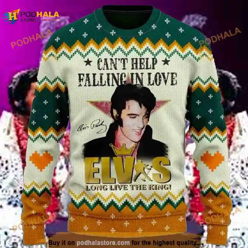 Elvis Presley Long Live The King Ugly Christmas 3D Sweater Elvis Presley Long Live The King Ugly Christmas 3D Sweater IDF128349 IDF128349 Idea Fanatic