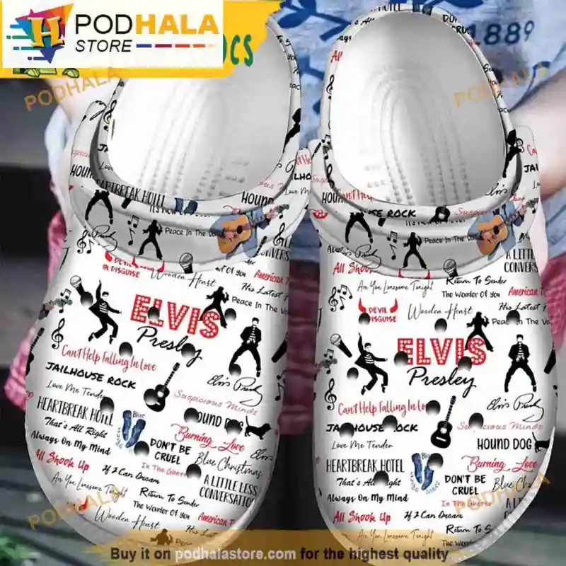 Elvis Presley Pattern Crocband 3D Crocs Elvis Presley Pattern Crocband 3D Crocs IDF136657 Idea Fanatic