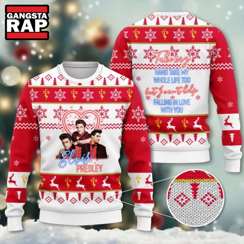 Elvis Presley Rock Fans Gift Ugly Christmas Sweater Elvis Presley Rock Fans Gift Ugly Christmas Sweater IFDDUSW0120 Idea Fanatic