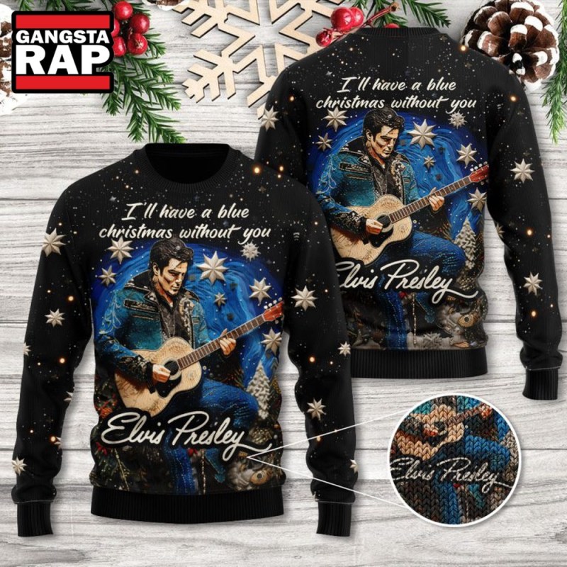 Elvis Presley Rock Roll Fans Lover Ugly Christmas Sweater Elvis Presley Rock Roll Fans Lover Ugly Christmas Sweater IFDDUSW0094 Idea Fanatic