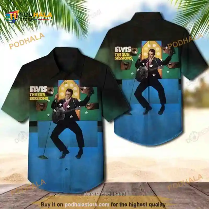 Elvis Presley The Sun Sessions Funny Hawaiian Shirt Gift For Rock Lovers Elvis Presley Funny Hawaiian Shirt IDF154469 Idea Fanatic