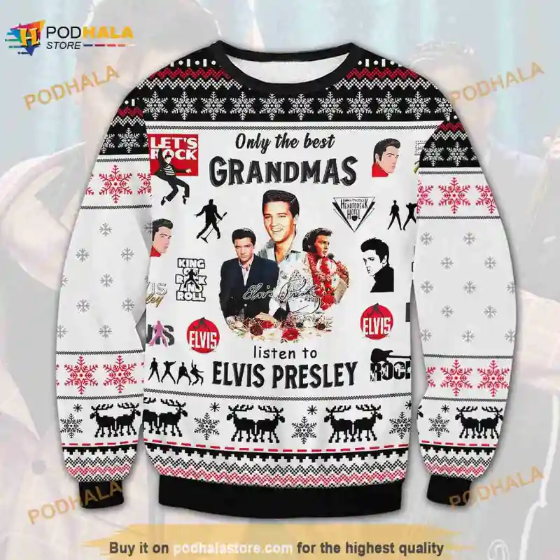 Elvis Presley Ugly Sweater Elvis Presley Sweatshirt Singer Ugly Sweater Elvis Presley Ugly Sweater Ugly Sweater IDF128355 Idea Fanatic