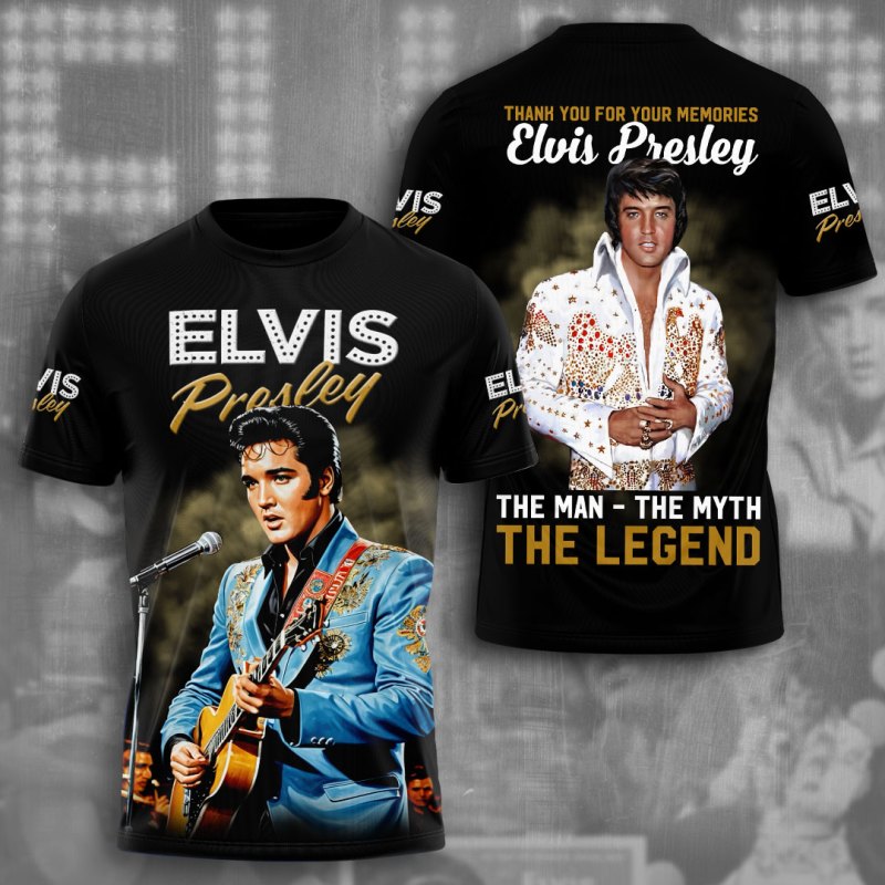 Elvis 3D Apparels VANDH3391 Hanh T shirt Elvis Presley Combo 3D Apparels IFDDCLEC0494 Idea Fanatic